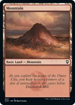 Mountain (463) -Foil Near Mint MTG Commander Legends: Battle for Baldur's Gate - Image 1