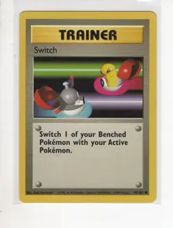 SWITCH TRAINER BASE SET POKEMON CARD 95/102 LP - Image 1