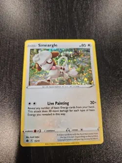 Pokemon TCG Smeargle Confetti Holo Error Holo Bleed Rare Card - Image 1