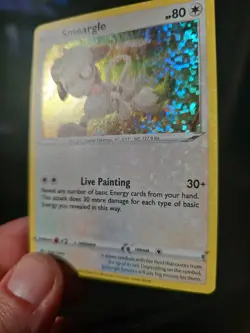 Pokemon TCG Smeargle Confetti Holo Error Holo Bleed Rare Card - Image 2