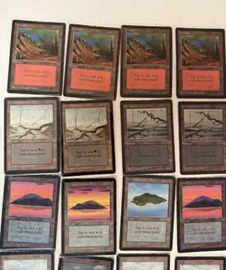 MTG-Beta Land Set-Plains, Forest, Mountain, Swamp, Island. (20) Beta Card Set - Image 2
