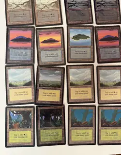 MTG-Beta Land Set-Plains, Forest, Mountain, Swamp, Island. (20) Beta Card Set - Image 3