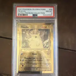Pokemon 2021 Celebrations Pikachu #58 PSA 8 Holo Graded English Card - Image 1