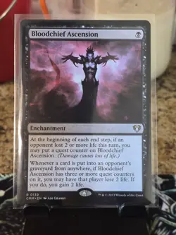 Magic: The Gathering Bloodchief Ascension Commander Masters Rare Black Enchantm… - Image 1