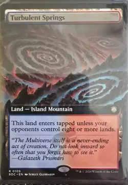 Turbulent Springs Strixhaven: School of Mages Foil Borderless Rare 0105 MTG - Image 1