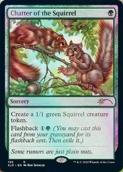 MTG Chatter of the Squirrel - Foil, Secret Lair Drop Series, Lightly Played, Eng - Image 1