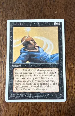 Drain Life MTG Core Set 4th Edition Regular Magic, The Gathering M/HP - Image 1