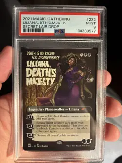 MTG Liliana, Death's Majesty - Secret Lair SLD #232 - PSA Mint 9 - Image 1