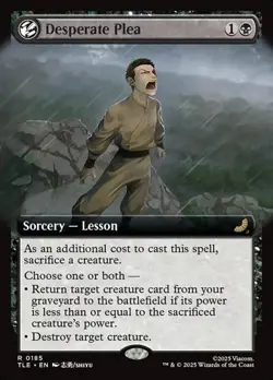 Desperate Plea - Foil Extended Art TLE LP MTG - Image 1