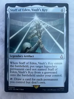 MTG TCG Assassins Creed Staff of Eden, Vault's Key 0076 Regular Mythic - Image 1
