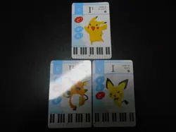 Pokemon Music Musical Note Card 2015 x3 Pikachu Pichu Raichu #2731 - Image 1