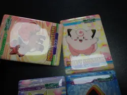 Pokemon Bandai Waterproof Bathroom Menko Card x4 Vulpix Clefairy etc #30 - Image 2