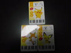 Pokemon Music Musical Note Card 2015 x3 Pikachu Pichu Raichu #2729 - Image 1