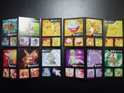 Pokemon Card Carddass Coris Promo Non Holo Sticker 4 SET Pikachu Ditto etc #4748 - Image 1