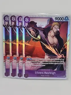 4X OP13-066 Silvers Rayleigh SR Playset Card Game One Piece TCG English - Image 1