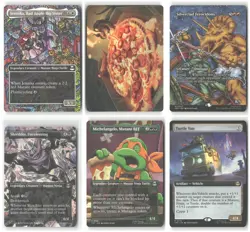 MAGIC MTG TMNT FULL ART HOLO BEYOND SPICY OATMEAL PIZZA /54 6-CARD LOT Q0014 - Image 1