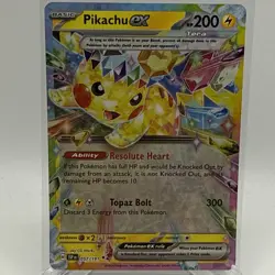 Pokemon - SURGING SPARKS - Pikachu EX #57 Double Rare Tera Holo Card - Image 1