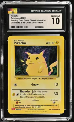 2023 Trading Card Game Classic #008/034 Pikachu CGC 10 - Image 1