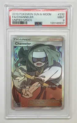 2019 POKEMON UNIFIED MINDS CHANNELER #232 PSA 9 MINT #119610959 - Image 1