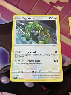 Rayquaza - New 2025 McDonalds Happy Meal Pokemon Dragon Discovery Card 014/015 - Image 1