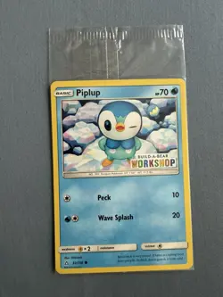 Pokemon Card Piplup 32/156 BUILD-A-BEAR WORKSHOP Promo Stamped SEALED 2018 - Image 2