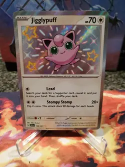Jigglypuff - 198/091 - Paldean Fates - Baby Shiny Pokemon TCG Card NM Rare - Image 1