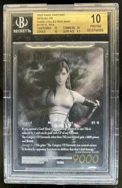 2023 Final Fantasy Noir Card Tifa Special PR #11071L BGS 10 PRISTINE - Image 1