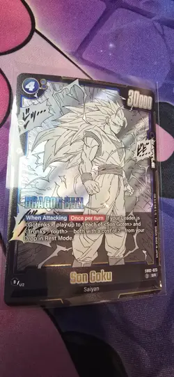 Bandai Son Goku SB02-023 SR Holo 30000 Dragon Ball Super Card Game EN - Image 1
