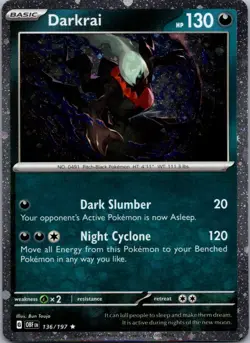Darkrai (Cosmos Holo) Rare Miscellaneous Cards & Products 136/197 NM - Image 1
