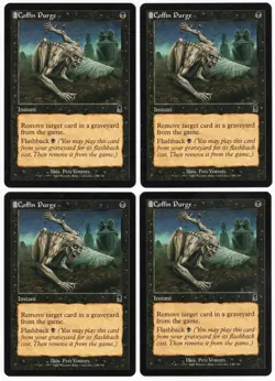 Coffin Purge x4 4x 2001 Odyssey PLAYSET Black Common Instant MTG NM AZ1 - Image 1
