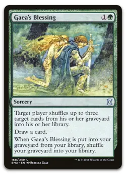 Gaea's Blessing #168 (NM) Eternal Masters EMA Magic MTG - Image 1