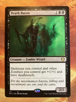 MTG Death Baron Commander: Innistrad: Midnight Hunt Near-Mint Black Rare!! - Image 1