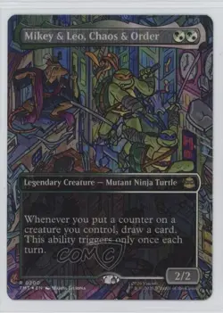 Borderless Scene Mikey & Leo Chaos Order Foil Teenage Mutant Ninja Turtles - Image 1
