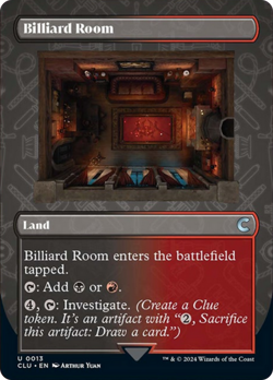 Billiard Room (Borderless) [Ravnica: Clue Edition] Magic MTG - Image 1