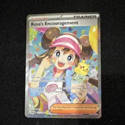 Pokemon TCG Rosa's Encouragement 123/088 Cosmic Eclipse Full Art Holo English - Image 1