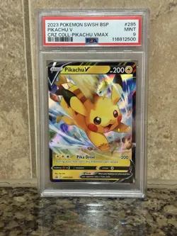 2023 POKEMON SWSH BLACK STAR PROMO #285 PIKACHU V PSA 9 - Image 1
