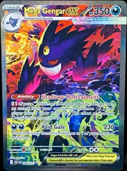 Pokemon Mega Gengar EX 284/217 ASC Secret Rare Foil Mega Evolution EX Card - Image 1
