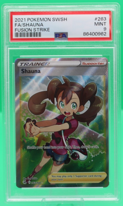 2021 POKEMON SWORD & SHIELD FUSION STRIKE #263 FULL ART/SHAUNA PSA 9 - Image 1