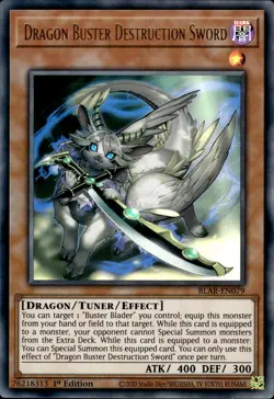 Dragon Buster Destruction Sword - Ultra Rare 1st Edition BLAR-EN079 MP YuGiOh - Image 1