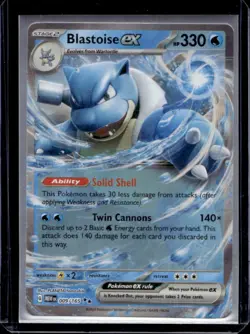 2023 Pokemon SV 151 Blastoise ex #009/165 - Image 1