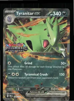 Tyranitar ex Prismatic Evolutions Stamp 064/131 Holo Cards & Products Pokemon NM - Image 1