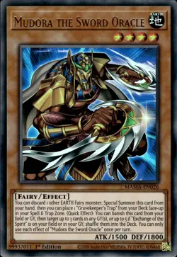 Mudora The Sword Oracle - Ultra Rare 1st Edition MAMA-EN026 - NM - YuGiOh - Image 1
