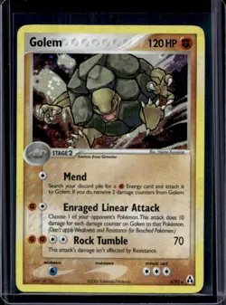 2006 Pokemon EX Legend Maker Golem Holo #6/92 - Image 1