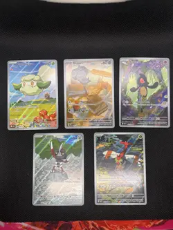 Pokemon Illustration Rare Card Lot 5 Full Art Holo Cottonee, Espurr, Yanma - Image 1