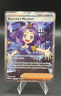 Acerola's Mischief 165/132 Pokemon TCG Ultra Rare Holo Mega Evolution Trainer NM - Image 1
