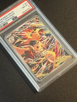 2025 POKEMON DRI EN-DESTINED RIVALS #190 ETHAN'S TYPHLOSION ILLUSTRATION PSA 8 - Image 3