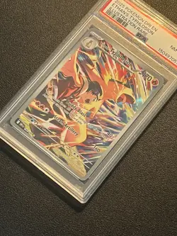 2025 POKEMON DRI EN-DESTINED RIVALS #190 ETHAN'S TYPHLOSION ILLUSTRATION PSA 8 - Image 4
