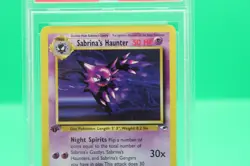 2000 POKEMON GYM HEROES 1ST EDITION #58 SABRINA'S HAUNTER PSA 8 - Image 4