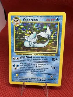 Pokemon Card TCG Vaporeon 12/64 Jungle Holo - Image 1