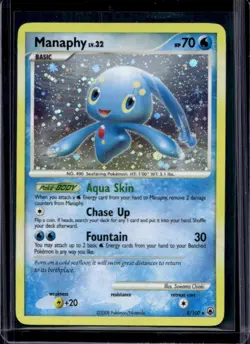 2008 Pokemon Diamond & Pearl Majestic Dawn Manaphy Holo #8/100 - Image 1